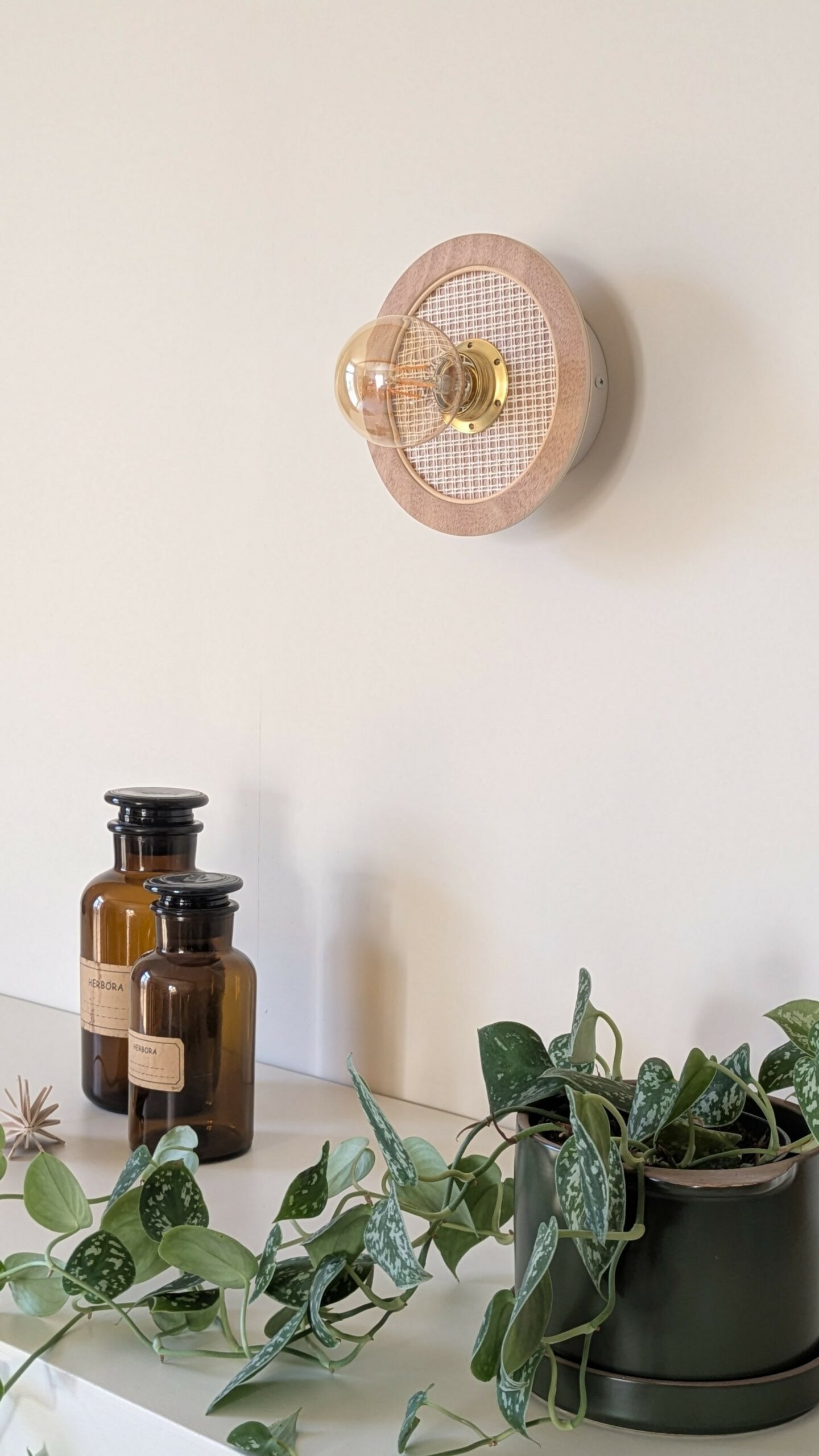 Luminaire LOUISON - bois clair/toile de canevas – Image 2