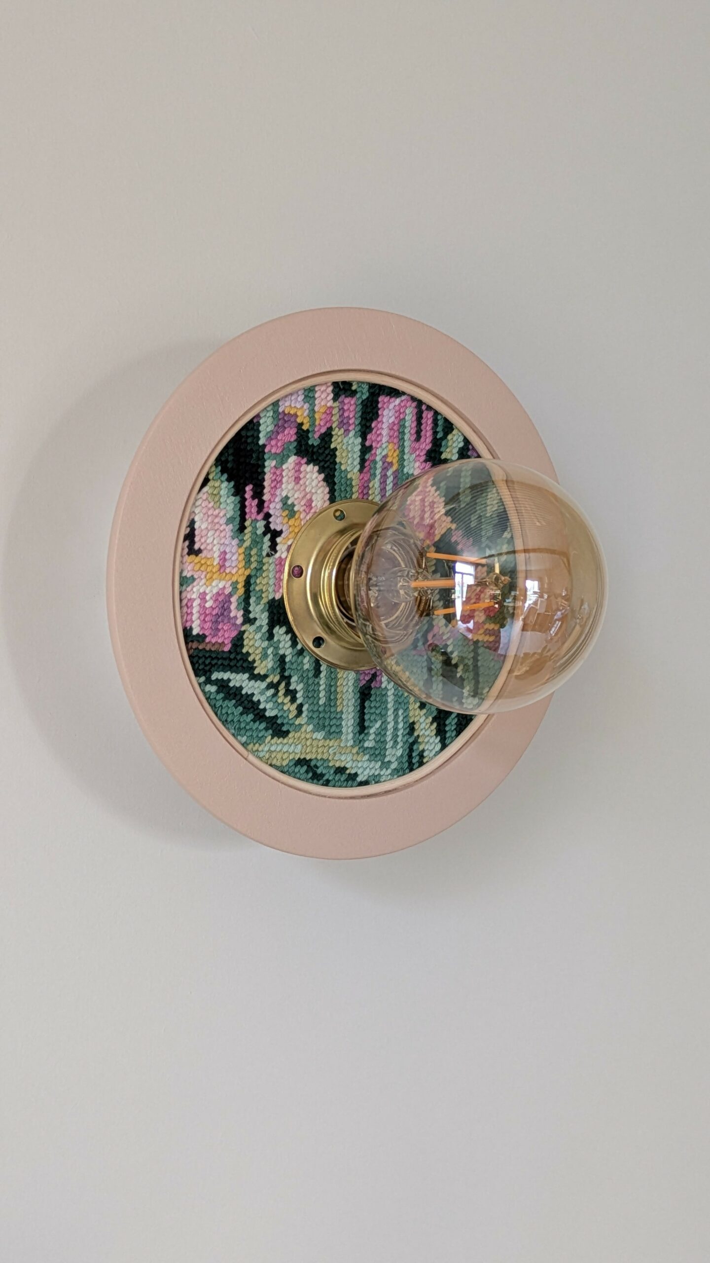 luminaire unique original canevas bois rotin