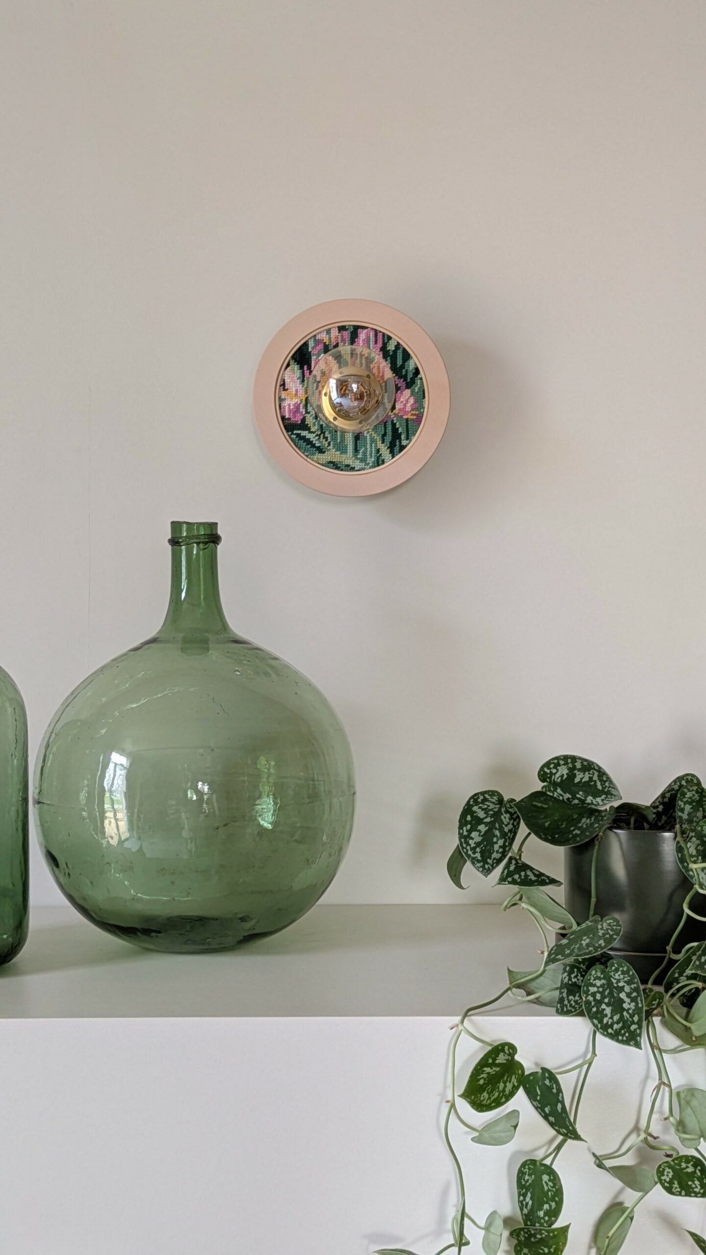 luminaire unique original canevas bois rotin