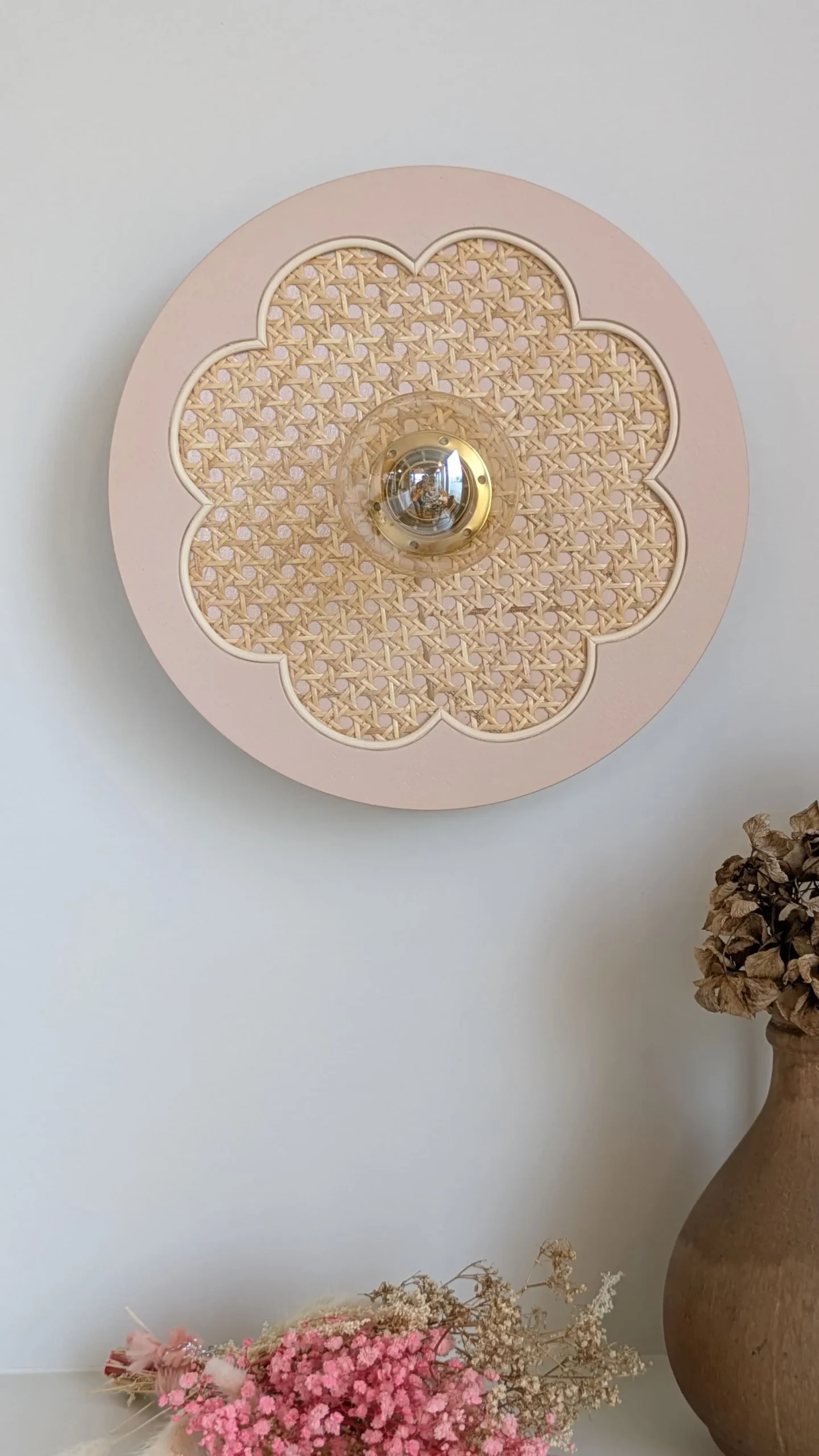 luminaire rose fleur